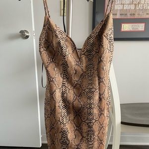 Snakeskin dress, size S, never worn
